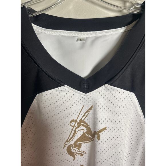 Remy Martin Cognac 1738 Football Jersey w/Shoulder Pads Mens Size L Black White - Picture 4 of 8